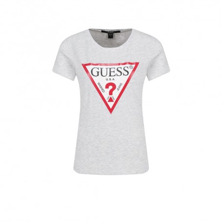 Guess dámské tričko logo šedé